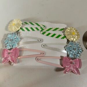 Colorful Hair Clip Set with Flowers and Bows